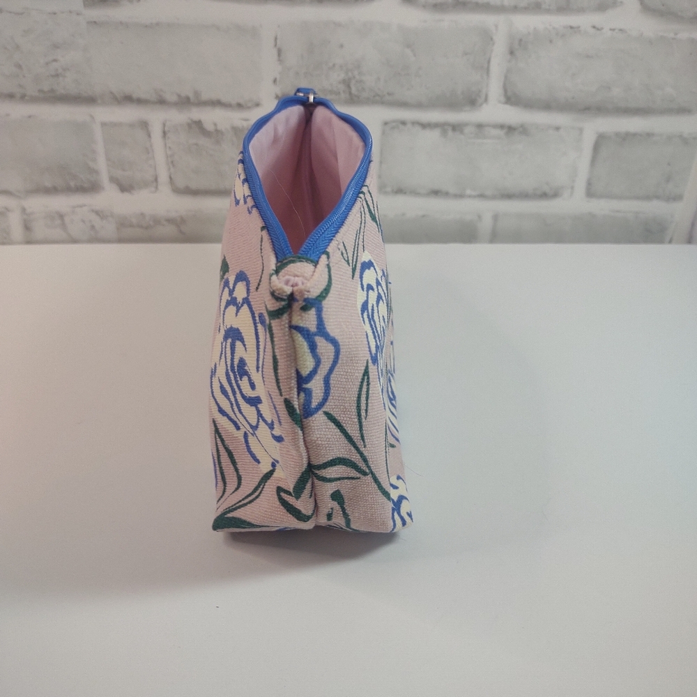 Fresh Pink and Blue Floral Cosmetic Bags - Picture 2 of 7